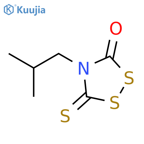 1,2,4-Dithiazolidin-3-one, 4-(2-methylpropyl)-5-thioxo- structure