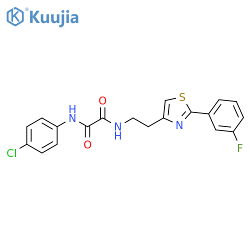 N'-(4-chlorophenyl)-N-{2-2-(3-fluorophenyl)-1,3-thiazol-4-ylethyl}ethanediamide structure