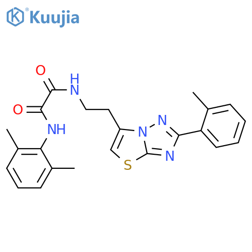 N'-(2,6-dimethylphenyl)-N-{2-2-(2-methylphenyl)-1,2,4triazolo3,2-b1,3thiazol-6-ylethyl}ethanediamide structure