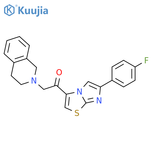 2-6-(4-fluorophenyl)imidazo2,1-b1,3thiazol-3-yl-1-(1,2,3,4-tetrahydroisoquinolin-2-yl)ethan-1-one structure