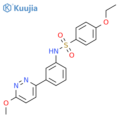 4-ethoxy-N-3-(6-methoxypyridazin-3-yl)phenylbenzene-1-sulfonamide structure