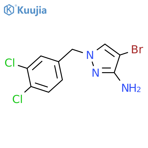 4-bromo-1-(3,4-dichlorobenzyl)-1H-pyrazol-3-amine structure