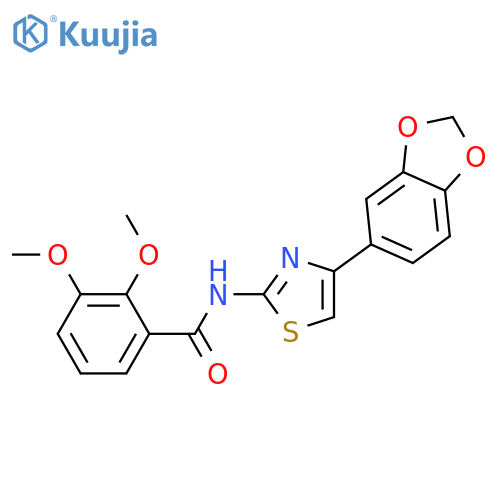 N-4-(2H-1,3-benzodioxol-5-yl)-1,3-thiazol-2-yl-2,3-dimethoxybenzamide structure