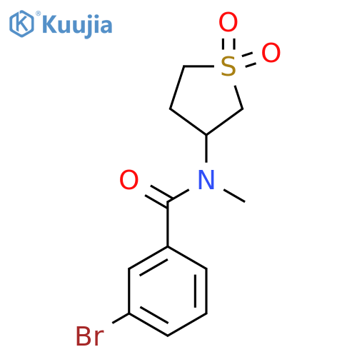 3-bromo-N-(1,1-dioxo-1lambda6-thiolan-3-yl)-N-methylbenzamide structure