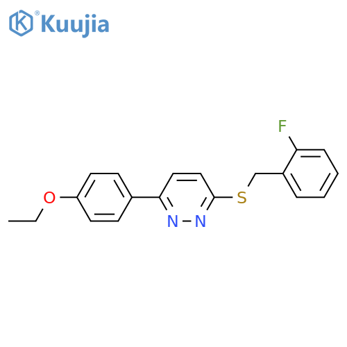 3-(4-ethoxyphenyl)-6-{(2-fluorophenyl)methylsulfanyl}pyridazine structure