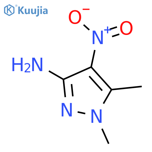 1H-Pyrazol-3-amine, 1,5-dimethyl-4-nitro- structure