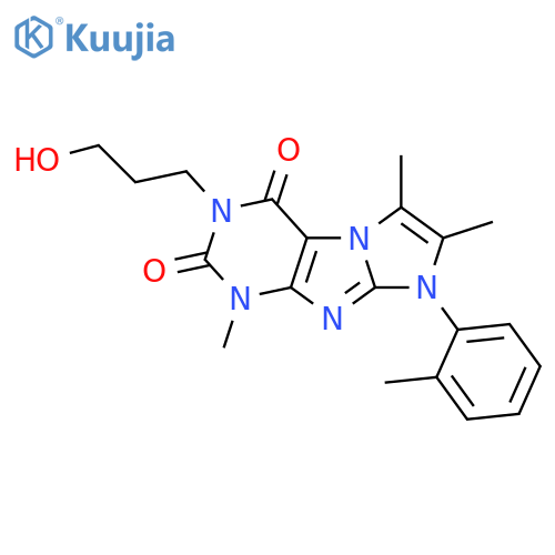 3-(3-hydroxypropyl)-1,6,7-trimethyl-8-(2-methylphenyl)-1H,2H,3H,4H,8H-imidazo1,2-gpurine-2,4-dione structure