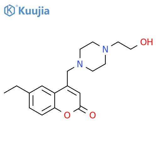 6-ethyl-4-{4-(2-hydroxyethyl)piperazin-1-ylmethyl}-2H-chromen-2-one structure