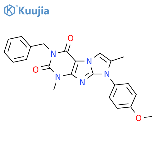 3-benzyl-8-(4-methoxyphenyl)-1,7-dimethyl-1H,2H,3H,4H,8H-imidazo1,2-gpurine-2,4-dione structure