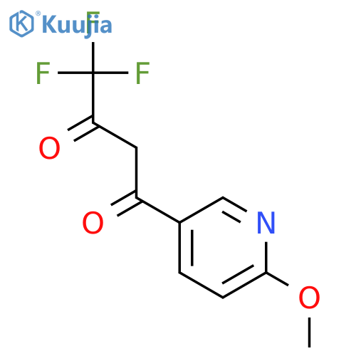 1,3-Butanedione, 4,4,4-trifluoro-1-(6-methoxy-3-pyridinyl)- structure
