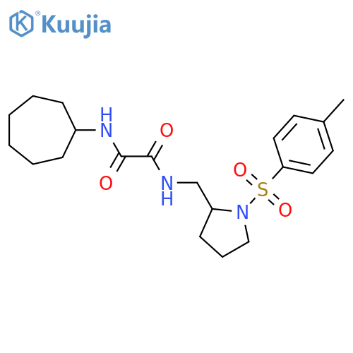 N'-cycloheptyl-N-{1-(4-methylbenzenesulfonyl)pyrrolidin-2-ylmethyl}ethanediamide structure