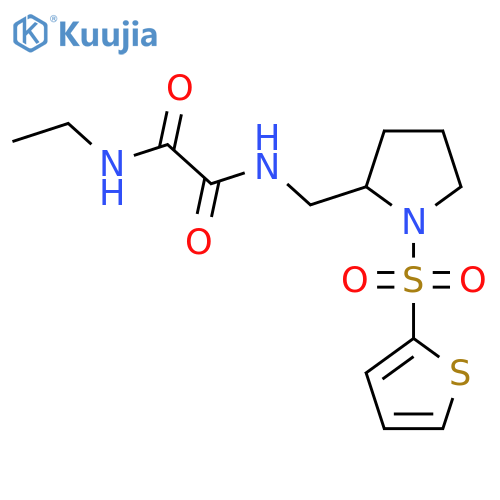N-ethyl-N'-{1-(thiophene-2-sulfonyl)pyrrolidin-2-ylmethyl}ethanediamide structure