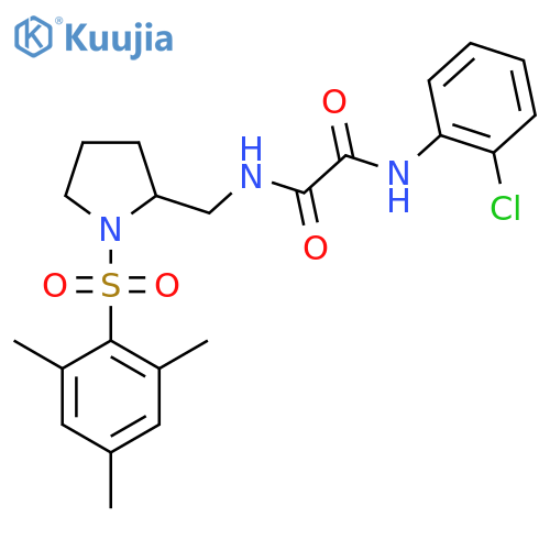 N'-(2-chlorophenyl)-N-{1-(2,4,6-trimethylbenzenesulfonyl)pyrrolidin-2-ylmethyl}ethanediamide structure