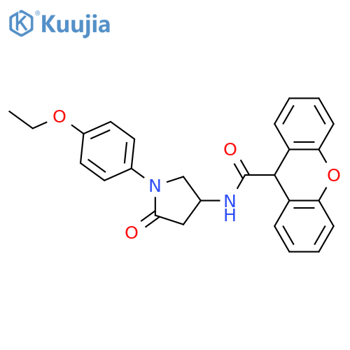 N-1-(4-ethoxyphenyl)-5-oxopyrrolidin-3-yl-9H-xanthene-9-carboxamide structure