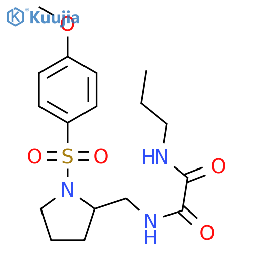 N'-{1-(4-methoxybenzenesulfonyl)pyrrolidin-2-ylmethyl}-N-propylethanediamide structure