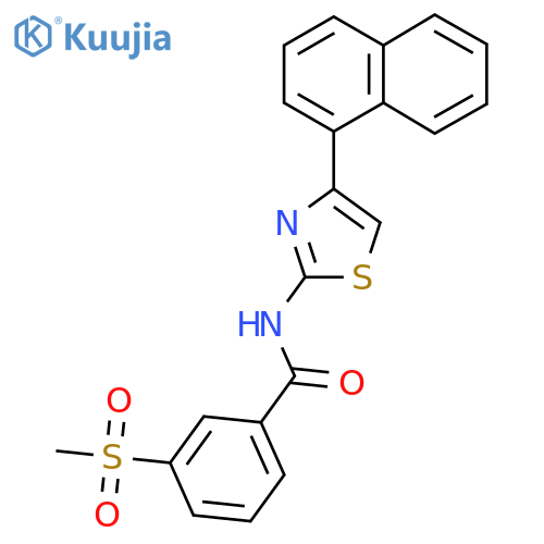 3-methanesulfonyl-N-4-(naphthalen-1-yl)-1,3-thiazol-2-ylbenzamide structure