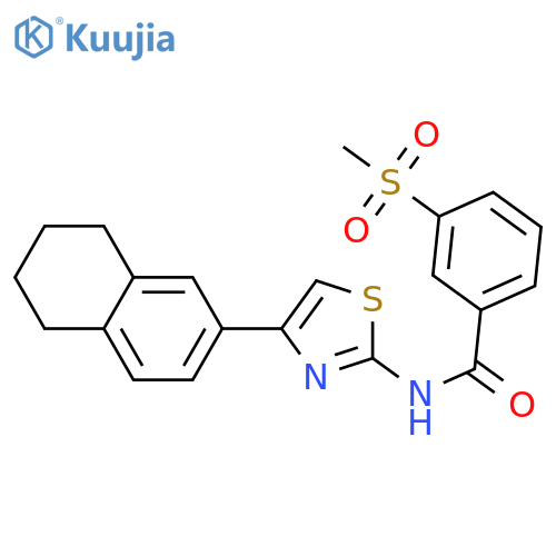 3-methanesulfonyl-N-4-(5,6,7,8-tetrahydronaphthalen-2-yl)-1,3-thiazol-2-ylbenzamide structure