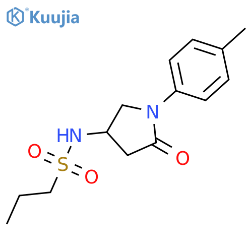 N-1-(4-methylphenyl)-5-oxopyrrolidin-3-ylpropane-1-sulfonamide structure