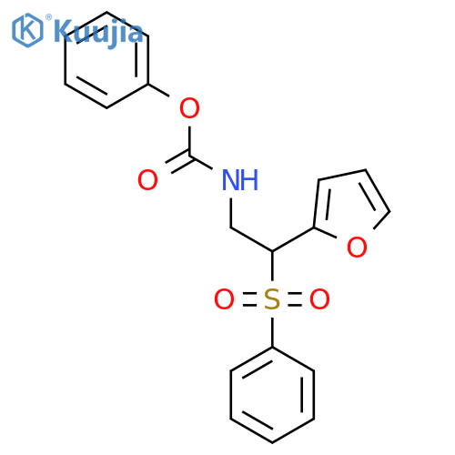 phenyl N-2-(benzenesulfonyl)-2-(furan-2-yl)ethylcarbamate structure