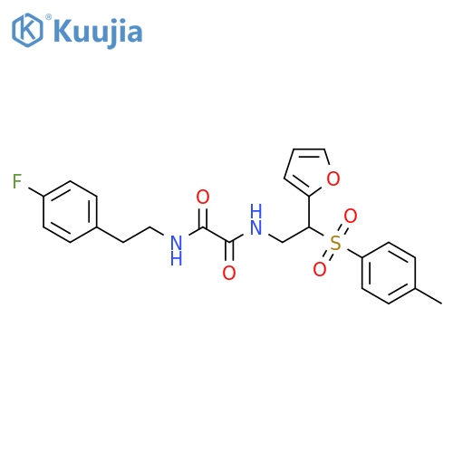 N'-2-(4-fluorophenyl)ethyl-N-2-(furan-2-yl)-2-(4-methylbenzenesulfonyl)ethylethanediamide structure