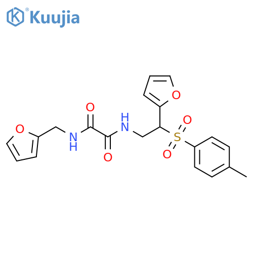 N'-2-(furan-2-yl)-2-(4-methylbenzenesulfonyl)ethyl-N-(furan-2-yl)methylethanediamide structure
