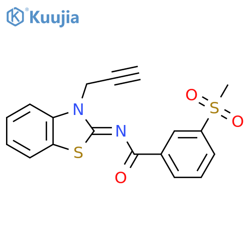 3-methanesulfonyl-N-(2Z)-3-(prop-2-yn-1-yl)-2,3-dihydro-1,3-benzothiazol-2-ylidenebenzamide structure