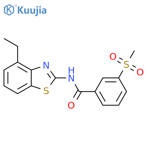N-(4-ethyl-1,3-benzothiazol-2-yl)-3-methanesulfonylbenzamide structure