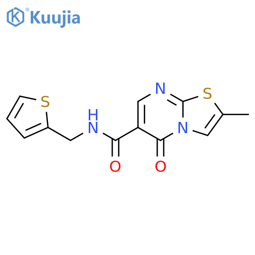 2-methyl-5-oxo-N-(thiophen-2-yl)methyl-5H-1,3thiazolo3,2-apyrimidine-6-carboxamide structure