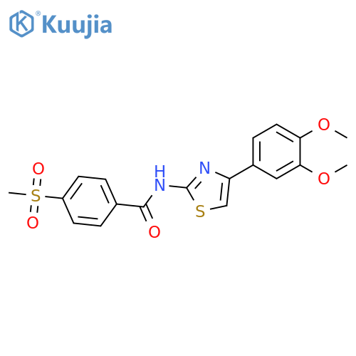 N-4-(3,4-dimethoxyphenyl)-1,3-thiazol-2-yl-4-methanesulfonylbenzamide structure