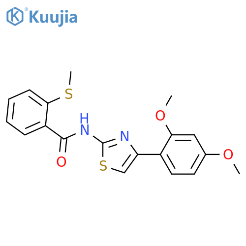 N-4-(2,4-dimethoxyphenyl)-1,3-thiazol-2-yl-2-(methylsulfanyl)benzamide structure