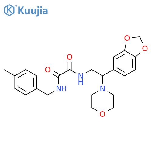 N-2-(2H-1,3-benzodioxol-5-yl)-2-(morpholin-4-yl)ethyl-N'-(4-methylphenyl)methylethanediamide structure