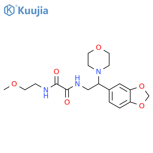 N'-2-(2H-1,3-benzodioxol-5-yl)-2-(morpholin-4-yl)ethyl-N-(2-methoxyethyl)ethanediamide structure