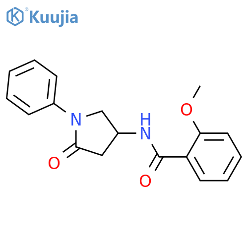 2-methoxy-N-(5-oxo-1-phenylpyrrolidin-3-yl)benzamide structure