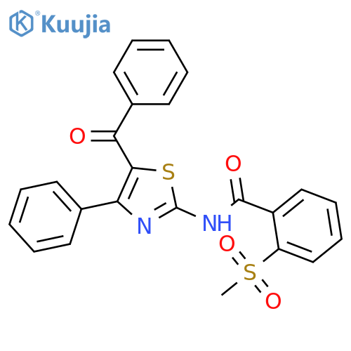 N-(5-benzoyl-4-phenyl-1,3-thiazol-2-yl)-2-methanesulfonylbenzamide structure