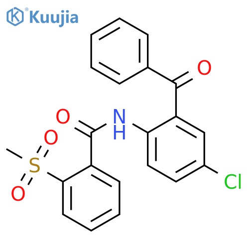 N-(2-benzoyl-4-chlorophenyl)-2-methanesulfonylbenzamide structure