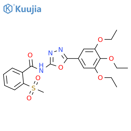 2-methanesulfonyl-N-5-(3,4,5-triethoxyphenyl)-1,3,4-oxadiazol-2-ylbenzamide structure