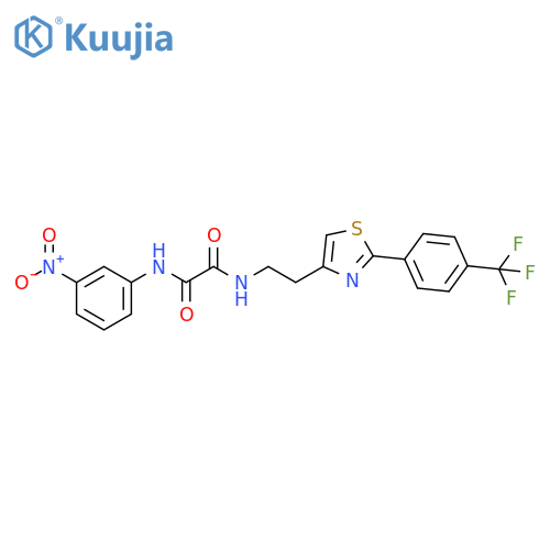 N'-(3-nitrophenyl)-N-(2-{2-4-(trifluoromethyl)phenyl-1,3-thiazol-4-yl}ethyl)ethanediamide structure