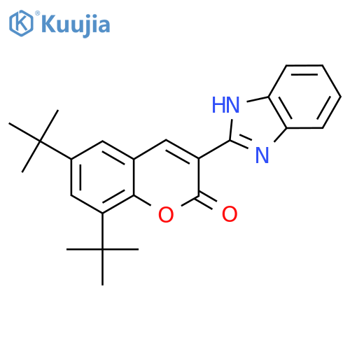 3-(1H-1,3-benzodiazol-2-yl)-6,8-di-tert-butyl-2H-chromen-2-one structure