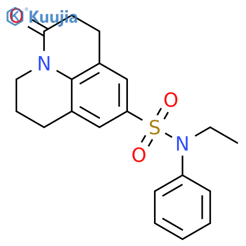 N-ethyl-2-oxo-N-phenyl-1-azatricyclo7.3.1.0^{5,13}trideca-5,7,9(13)-triene-7-sulfonamide structure