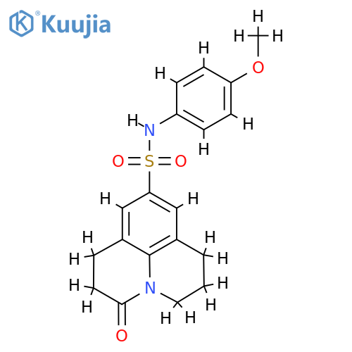 N-(4-methoxyphenyl)-2-oxo-1-azatricyclo7.3.1.0^{5,13}trideca-5,7,9(13)-triene-7-sulfonamide structure