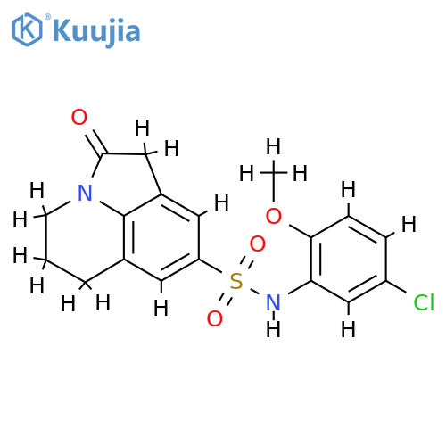N-(5-chloro-2-methoxyphenyl)-2-oxo-1-azatricyclo6.3.1.0^{4,12}dodeca-4,6,8(12)-triene-6-sulfonamide structure