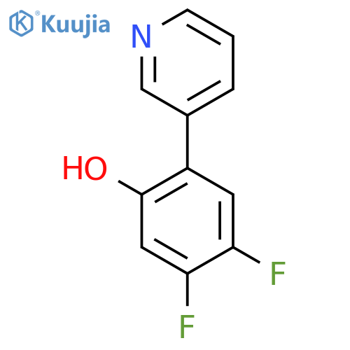4,5-Difluoro-2-(pyridin-3-yl)phenol structure