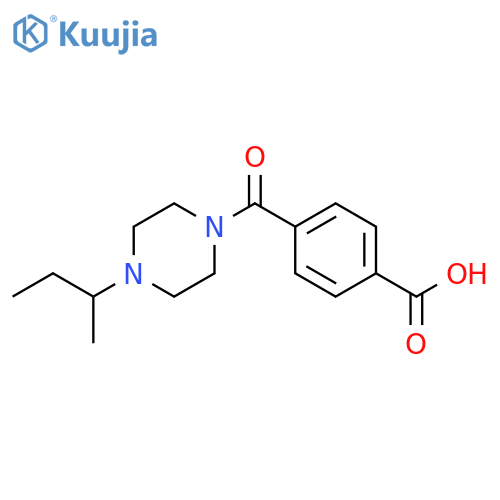 Benzoic acid, 4-[[4-(1-methylpropyl)-1-piperazinyl]carbonyl]- structure
