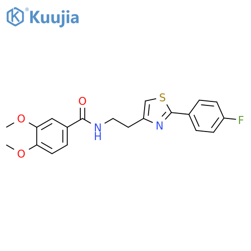 N-{2-2-(4-fluorophenyl)-1,3-thiazol-4-ylethyl}-3,4-dimethoxybenzamide structure