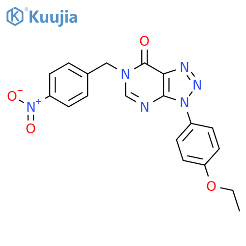 3-(4-ethoxyphenyl)-6-(4-nitrophenyl)methyl-3H,6H,7H-1,2,3triazolo4,5-dpyrimidin-7-one structure