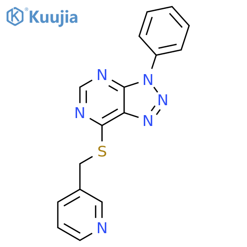 3-({3-phenyl-3H-1,2,3triazolo4,5-dpyrimidin-7-yl}sulfanyl)methylpyridine structure