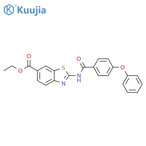 ethyl 2-(4-phenoxybenzamido)-1,3-benzothiazole-6-carboxylate structure