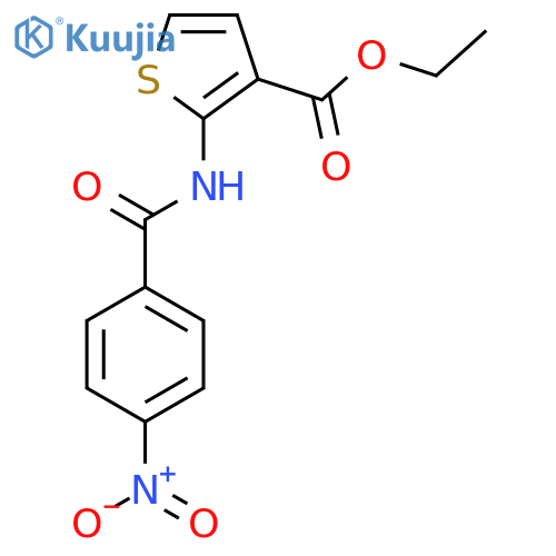 ethyl 2-(4-nitrobenzamido)thiophene-3-carboxylate structure