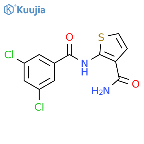 2-(3,5-dichlorobenzamido)thiophene-3-carboxamide structure