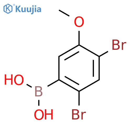 2,4-Dibromo-5-methoxyphenylboronic acid structure